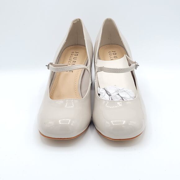 Journee Collection Okenna Mary Jane Pump Heel Nude Women's Size 8 - Picture 7 of 7
